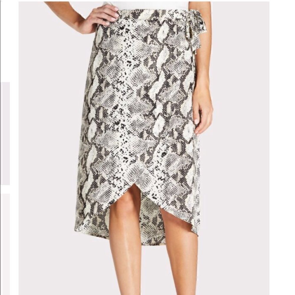 Snakeskin Wrap Skirt 